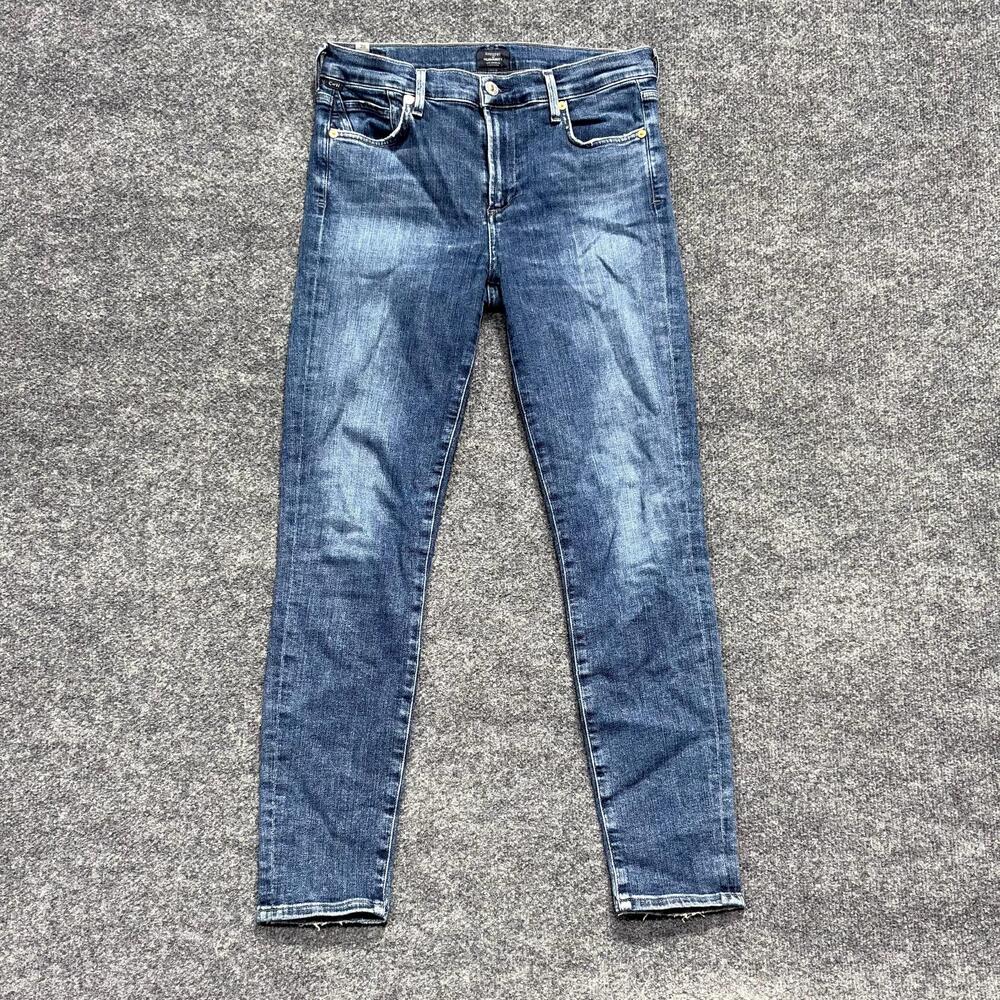 Citizens Of Humanity Jeans Womens 29 Blue Rocket Ankle Mid Rise Skinny Stretch